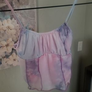Lux la crop top tie dye pastel